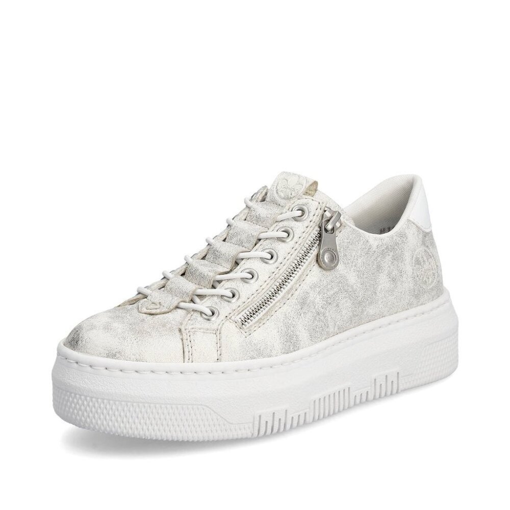 Rieker M1953-60 Women Sneaker White Bronze Size 38  (US 7.5)++